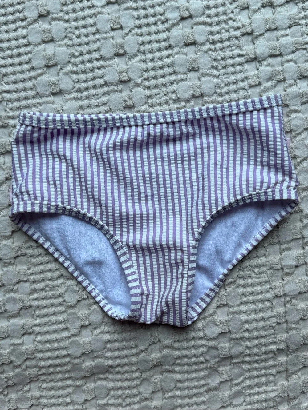 Ruffle Butts Lavender Seersucker Two-Piece Swim Set